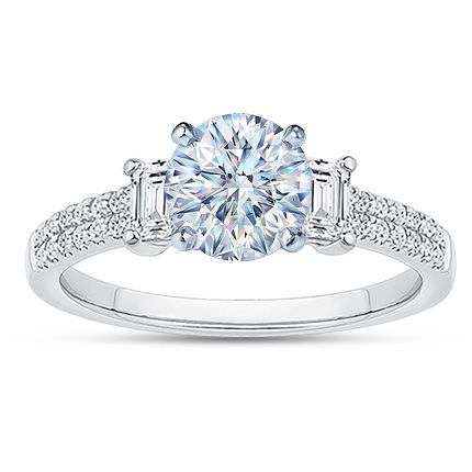 Now + Forever Diamond Engagement Ring Setting 1/2 ct tw 14K White Gold