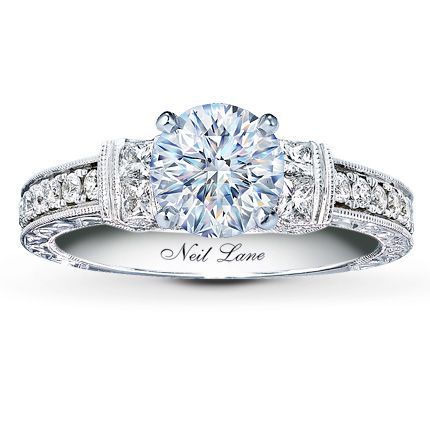 Neil Lane Ring Setting 5/8 ct tw Diamonds 14K White Gold