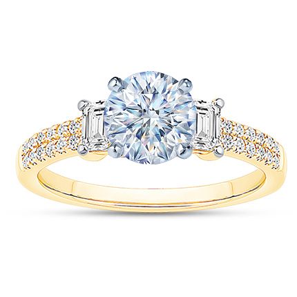 Now + Forever Diamond Engagement Ring Setting 1/2 ct tw 14K Yellow Gold